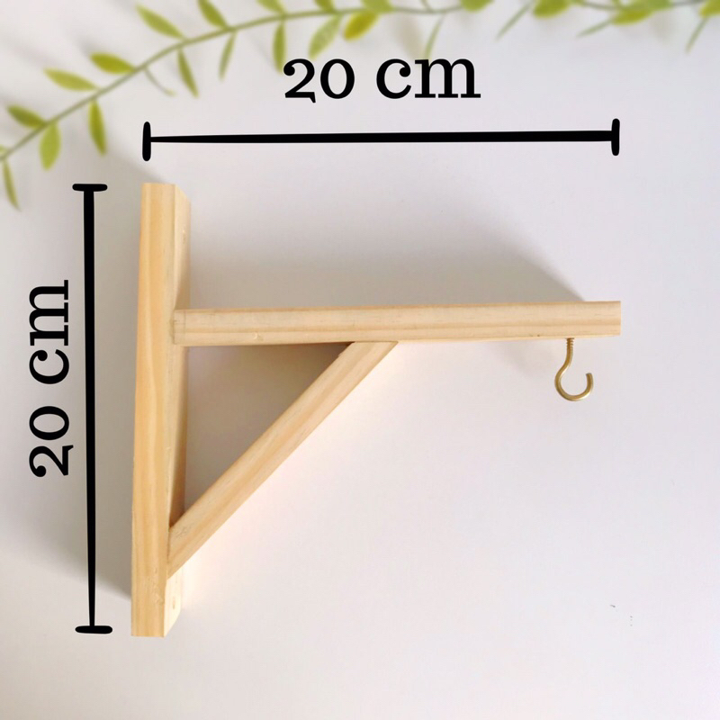 Suporte Plantas Macramê Mão francesa Madeira Pinus em Oferta na Shopee