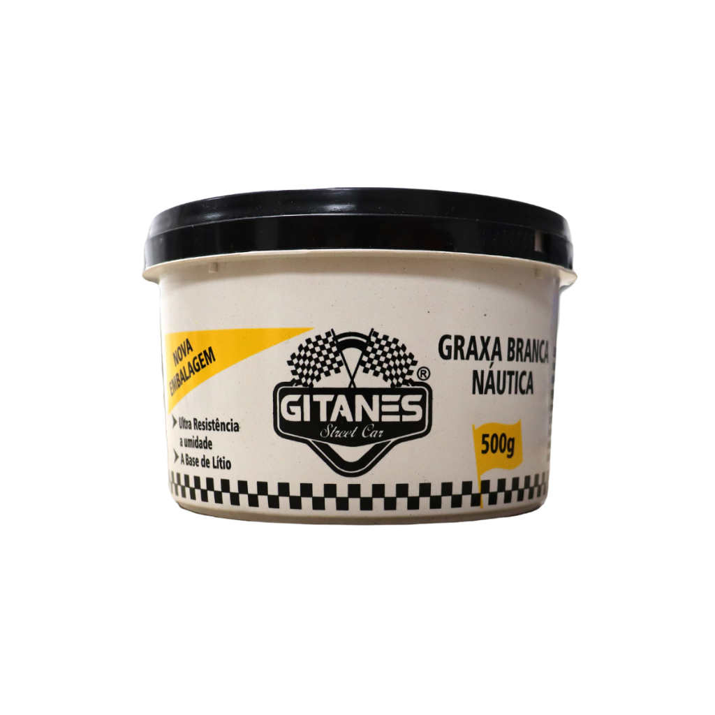 GRAXA BRANCA GITANES 500G P/ LAVADORA DE ROUPA TANQUINHO RETENTOR TUBO ENGRENAGENS PORTÕES BASCULANTES ROLAMENTOS FUSOS