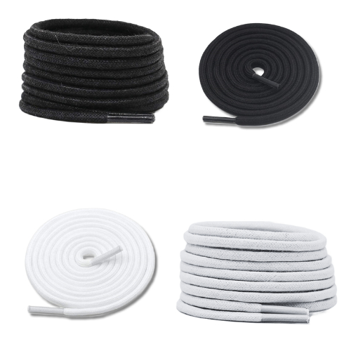Cadarço Roliço 120cm (1 Par) Branco e Preto - Cordão para Bermudas, Calças e Moletom em Oferta na Shopee