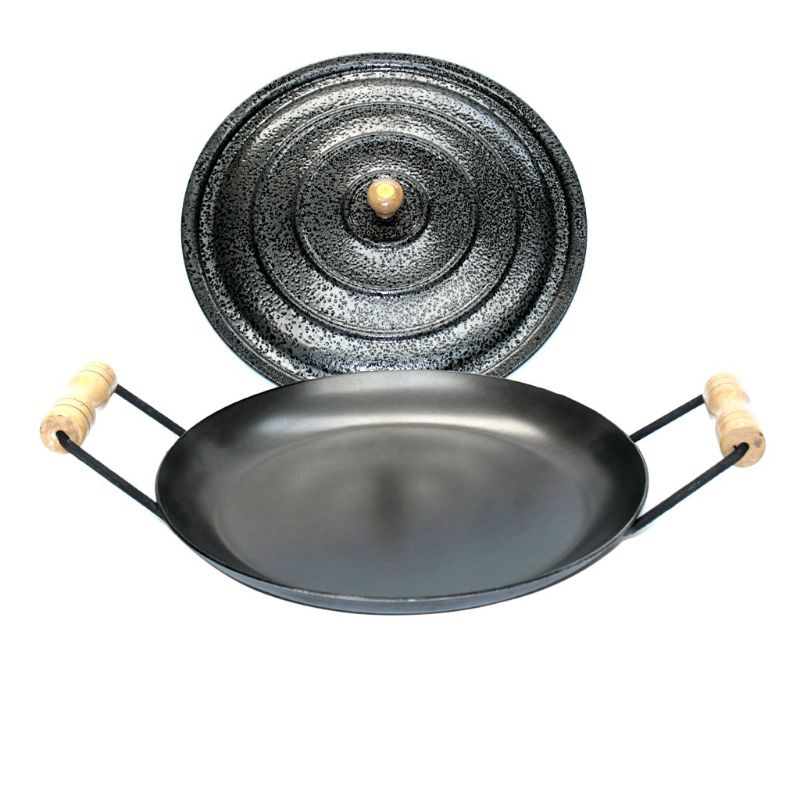 Disco de Arado Grande 57 cm Frigideira Bifeira com Tampa Fogão A Lenha Industrial a Gás