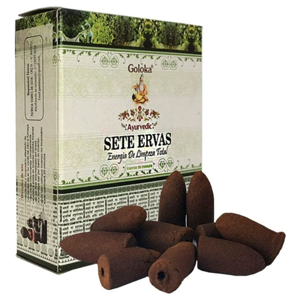 Imagem Incenso Cone Cascata Goloka Indiano Natural Backflow