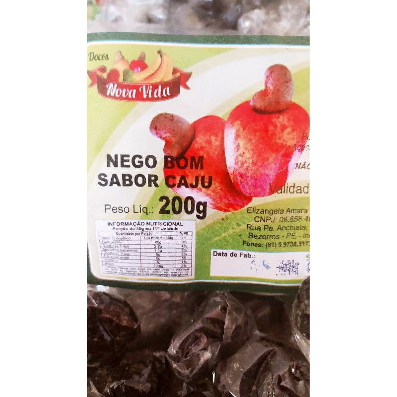 Nego Bom de Caju - 200g - Produto do Nordeste em Oferta na Shopee