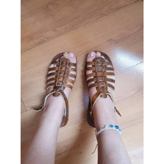 Rasteirinha Sandália de Couro Franciscana Chinelo de Couro Lisa UNISEX
