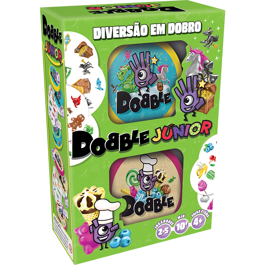 Dobble Junior Eco-Blister Guloseimas Fantasia Jogo de Cartas Galapagos