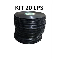 kit 20 LPS discos vinil decoração artesanato festa aniversário anos 70 80 kit decorativo sem capa vintage DJ 30 cm