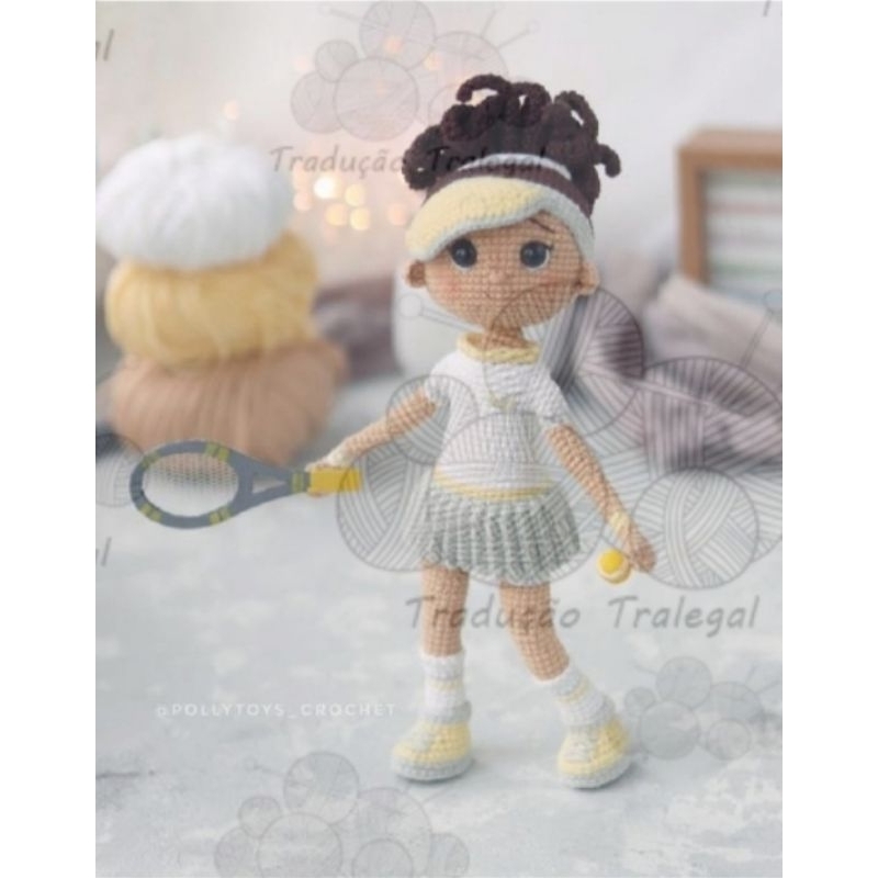 Boneca tenista/Boneca amigurumi/ Tenista/ Boneca