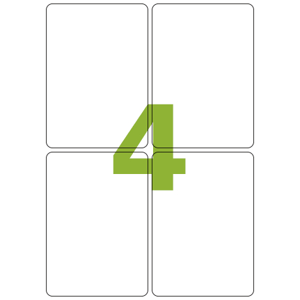 Etiquetas A4 4 Por Folha Para Impressoras Inkjet Laser