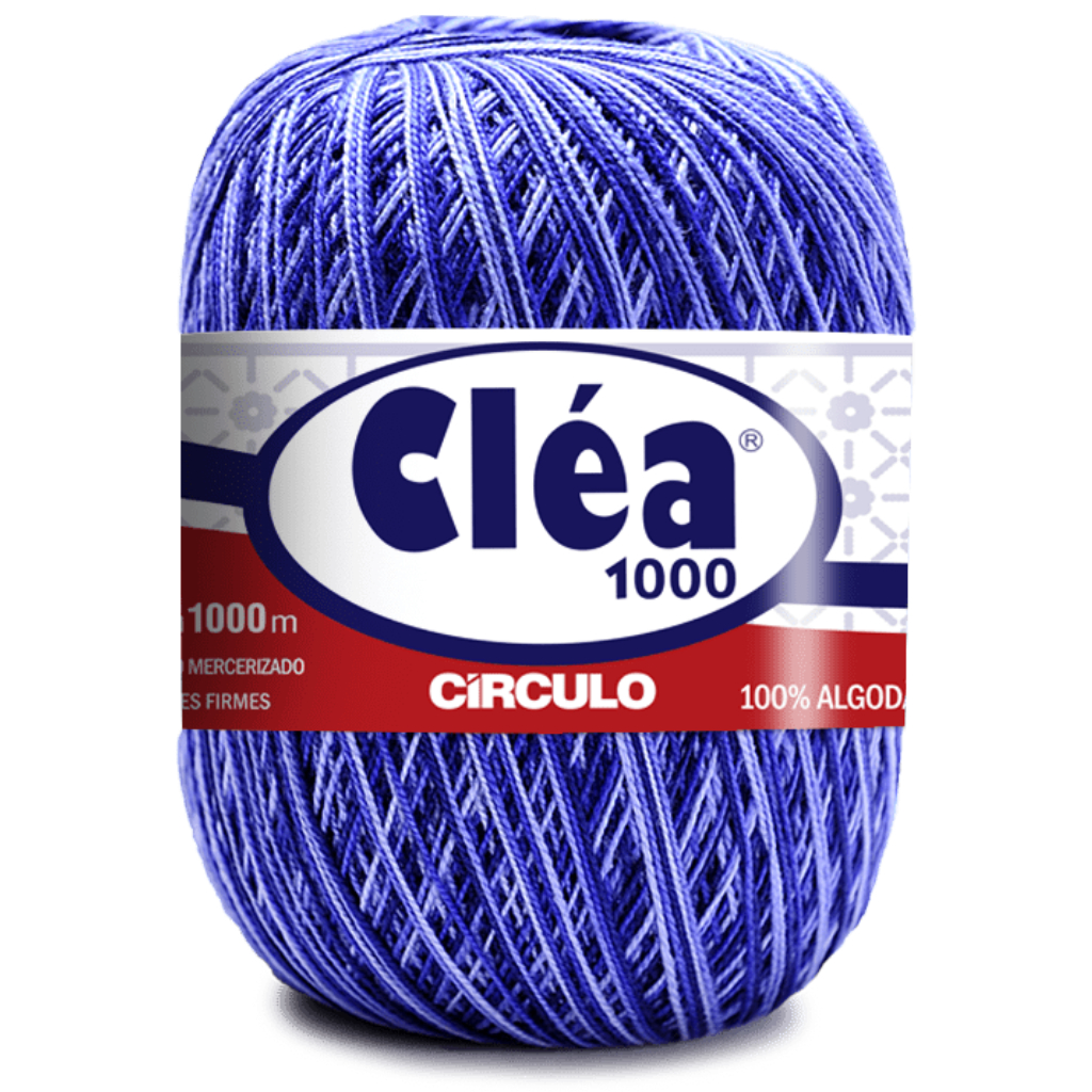 Linha Cléa Novelo 1000 Metros 151 TEX Fio Algodão Circulo Crochê Tricô Roupa Bicos Flores Artesanato