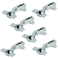 Kit 6 Dobradiça Reta Porta Armário Móveis 26mm C/ Calço