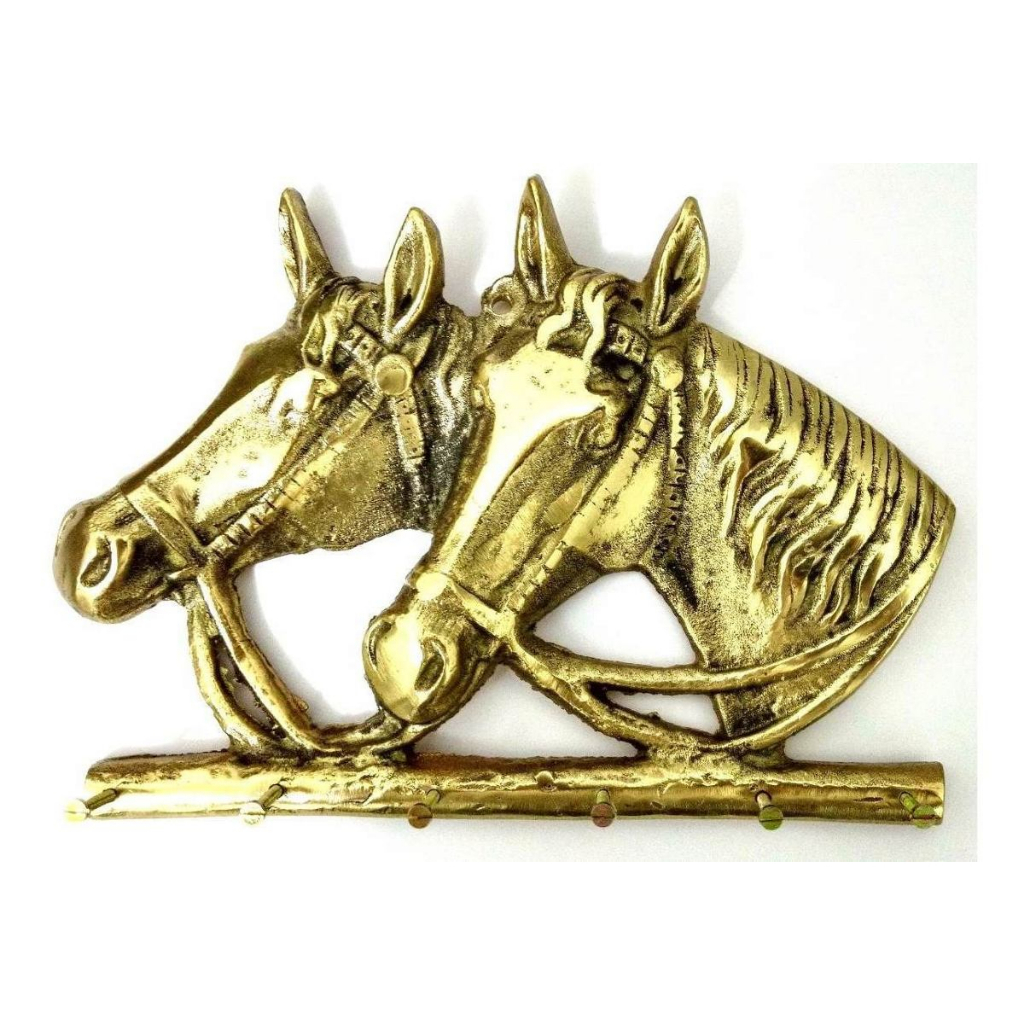 Porta Chaves Cavalo Claviculário 6 Pinos Em Bronze Organizar