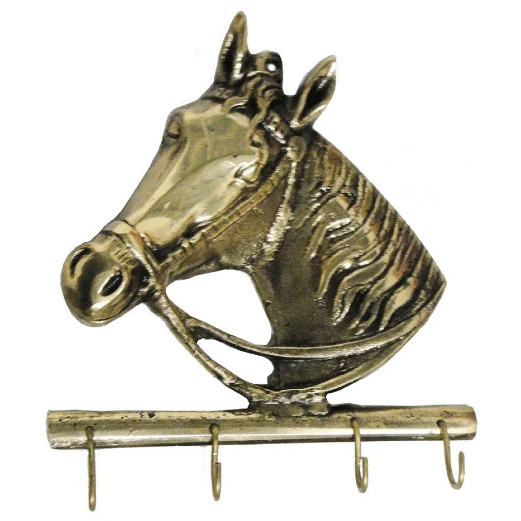 Porta Chaves Cavalo Claviculário 4 Pinos Em Bronze Animal