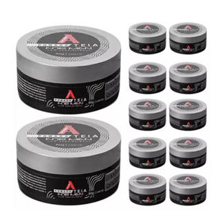 kit com12 pomada modeladora efeito teia alfa looks 80g