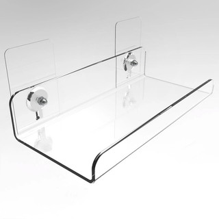 1 Prateleira Flutuante Em Acrílico 38 X 12 Cm Para Itens Leves não precisa furar a parede sem furos