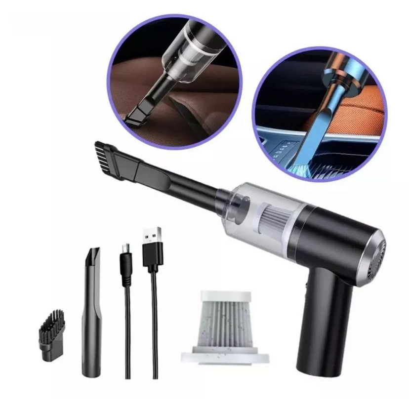 MINI ASPIRADOR 2 EM 1  DE PÓ CASA E CARRO