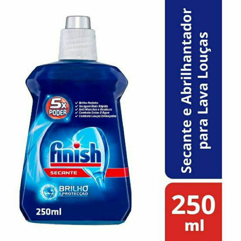 Secante Abrilhantador para Máquina de Lavar Louças Finish Frasco 250ml