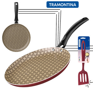 Kit Tapioqueira Panquequeira Antiaderente De 22 Cm Com Espátula Tramontina em Oferta na Shopee