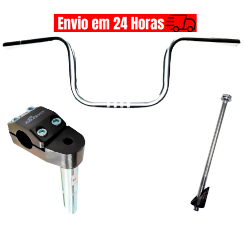 Guidão De Moto Bicicleta + Mesa Suporte Bike + Caneta Expander