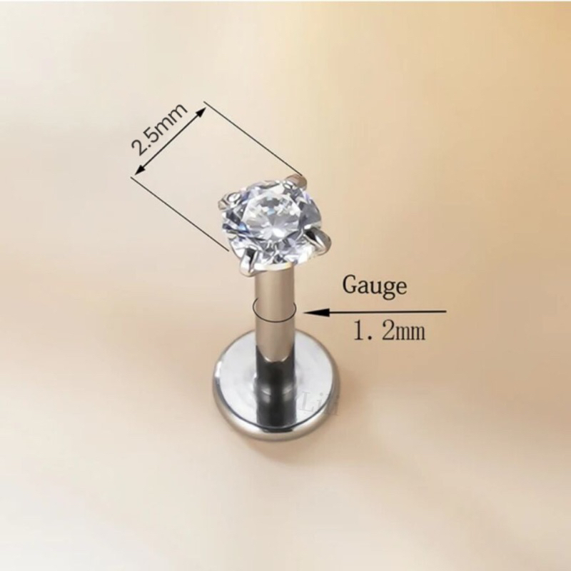 Piercing Labret Ponto De Luz Helix Tragus Conch Aço Cirúrgico Piercing Labret Ponto De Luz Helix Tragus Conch Aço Cirúrgico