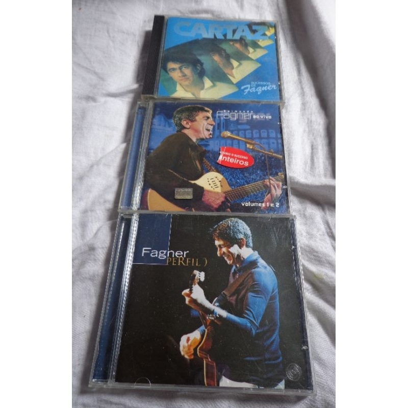 cartaz sucessos de Fagner Raimundo Fagner ao vivo volumes 1 e 2 perfil cds usados