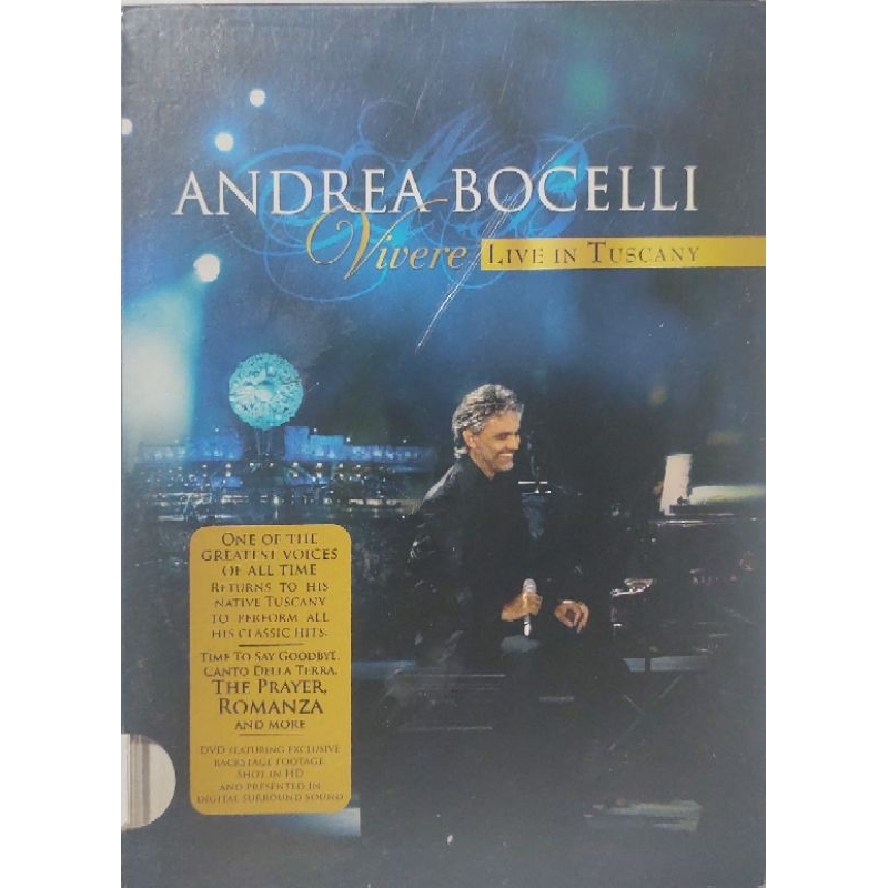 Dvd Andrea Bocelli Vivere Live In Tuscany Otimo Estado