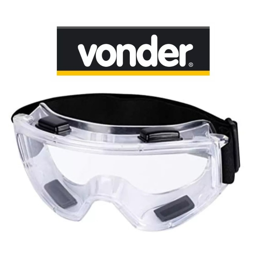 Óculos SPLASH De Segurança Proteção Epi Ampla Visão Vonder banda elástica em Oferta na Shopee