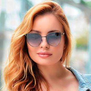 Óculos de Sol Feminino Metal da Moda