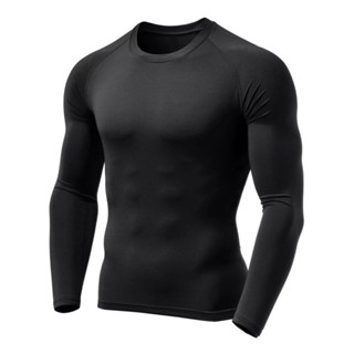 Camisa Térmica Masculina Proteção Uv 50+ Segunda Pele Camiseta Blusa Malha Fria Academia Manga Longa F7 NEW STYLE