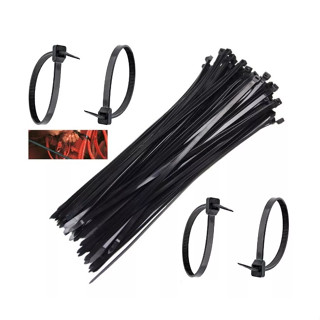 100 Abraçadeiras Nylon Enforca Gato 3.0 mm X 200 mm Para Prender Fios Mangueiras Cabos
