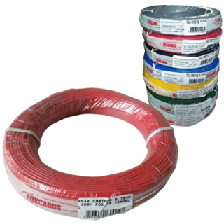 Fio Cabinho 0,75mm Cabo 0,75 Mm 075 100 Metros Puro Cobre Flexível Fox Cabos Som Alarme Automotivo em Oferta na Shopee