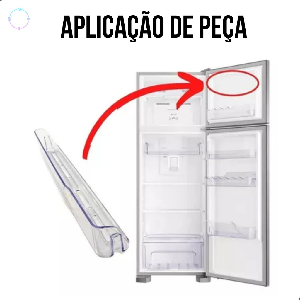 Prateleira Superior porta do freezer geladeira Electrolux TF39 TF39S DFN39 DFX39 DFN41 Original