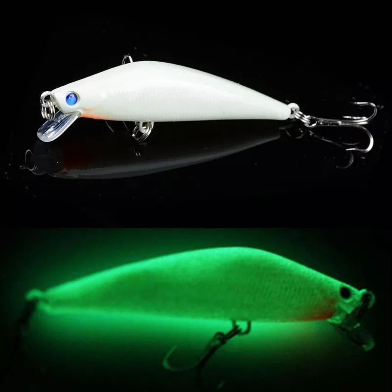 isca artificial luminosa pesca noite 3d minnow crankbaits 8cm em Oferta na Shopee