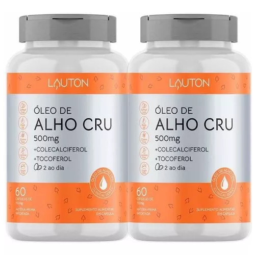 Óleo De Alho 500mg 120 Cápsulas Softgel Lauton Nutrition