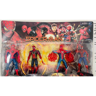 Kit Cartelado 04 Boneco Homem Aranha Vingadores Articulado