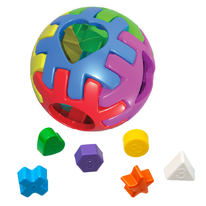 Detalhes do Bola Montável Tamanho P 10CM - Educativa Pedagógica -Desenvolvimento Infantil  Kendy Brinquedos - Certificado Inmetro