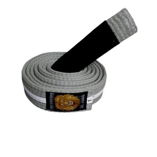 Faixa de Jiu-Jitsu cinza/branca, etiqueta bordada em Oferta na Shopee