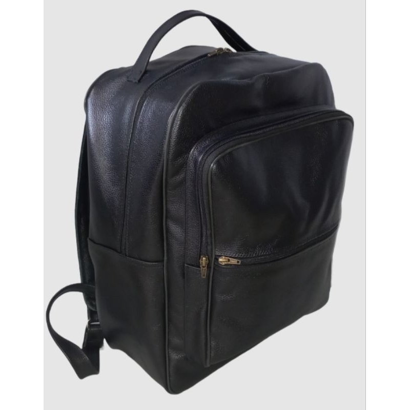 Mochila Grande Couro Legítimo Fabricação Própria Porta Notebook