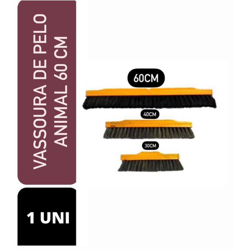 Vassoura De Pelo Animal 60 Cm (Sem Cabo)