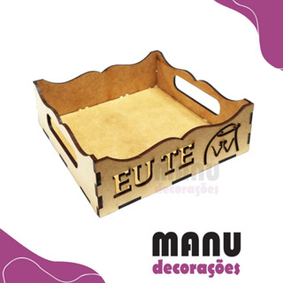 KIT 5 UNIDADES / Caixinha Eu Te Amo / Bandeja Flork / Presente Lembrancinha Cesta