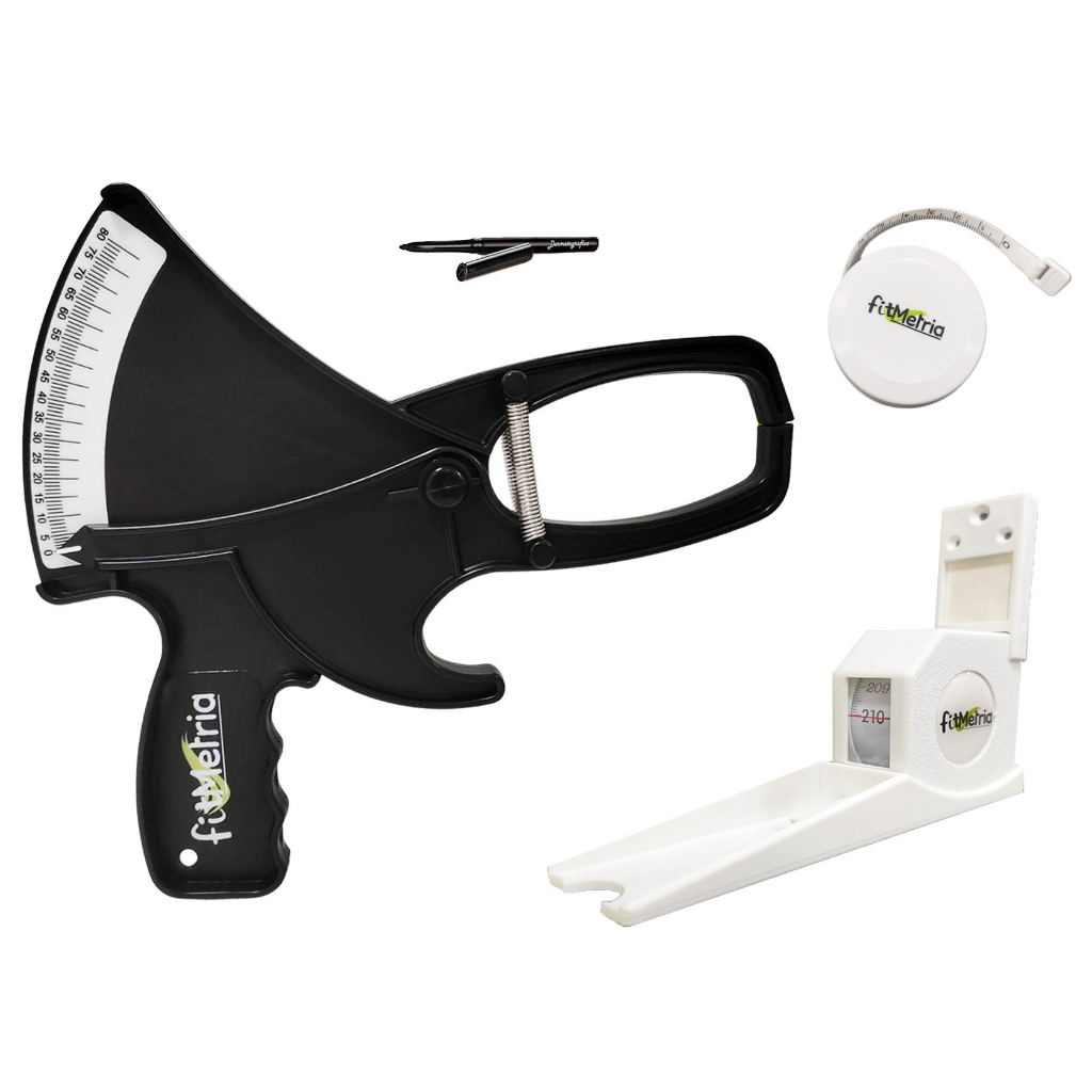 Kit Adipômetro Plicômetro c/ Estadiômetro Caneta e Trena avaliação física nutrição FITMETRIA