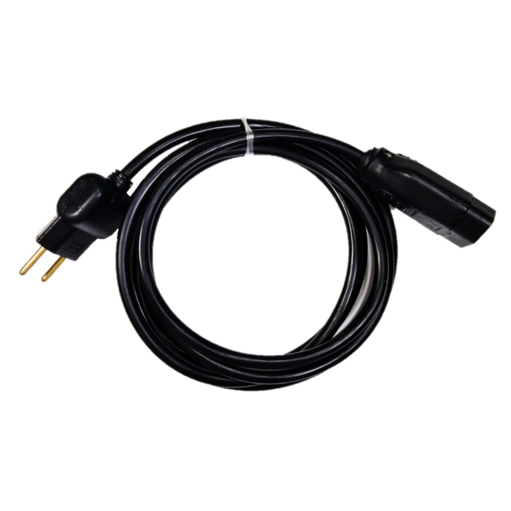 Extensão elétrica 2 metros cabo Pp 2x2,5mm tomada fêmea com plug reto !