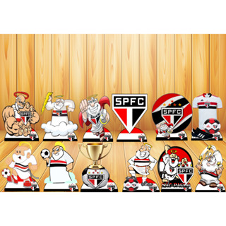 DECORAÇÃO TIME FUTEBOL KIT COM 10 DISPLAY DE 20 CM EM MDF DE 3MM