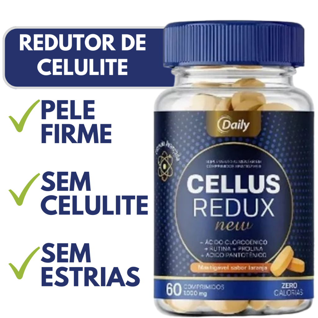 Super Cellus Redux 60 Comp Sabor Laranja Qualidade Premium