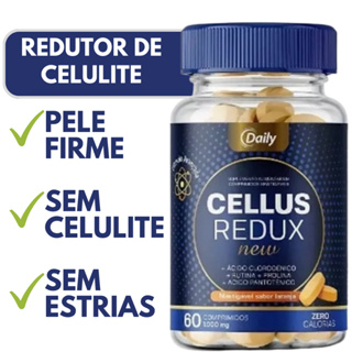 Anti Celulite Cellus Redux 60 Comp Sabor Laranja Pele Firme Sem Celulite Sem Estrias Qualidade Premium