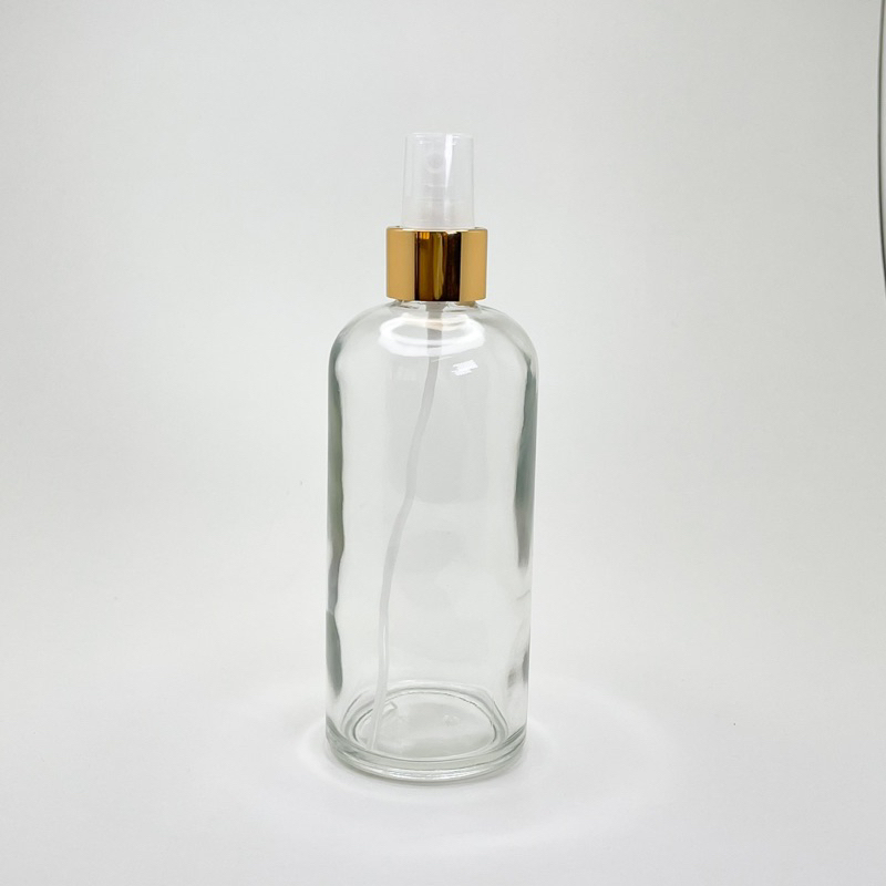 Kit 06 Frasco Vidro Cilíndrico Tarot Home Spray 250mL Válvula Luxo Transparente