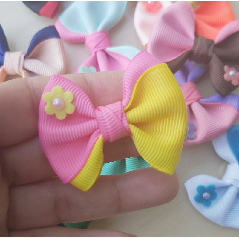 Laço Pet duas cores - 5 pares