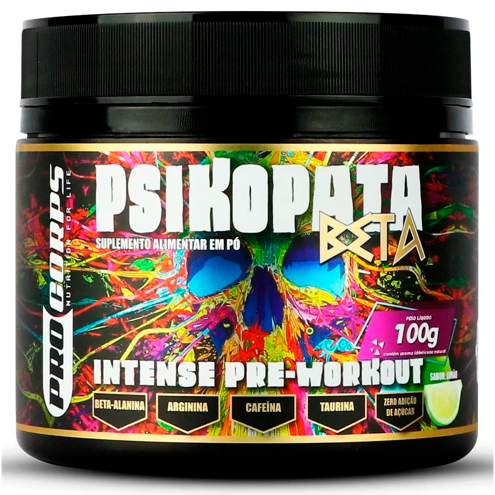 Pré Treino Psikopata Beta - Pote 100g - Pro Corps