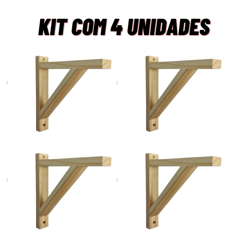 Kit De Mão Francesa Pinus Suporte Para Plantas Macrame