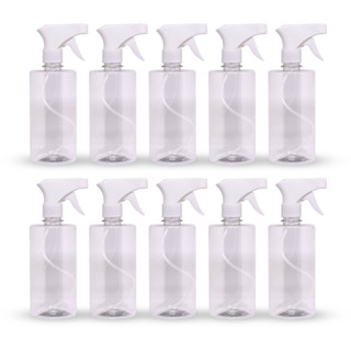 Kit 10 Frasco Pulverizador/Borrifador 500ml com Válvula Branca Preta