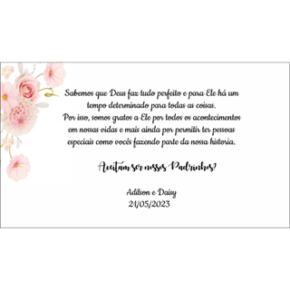 Convite  + Manual para padrinhos em Oferta na Shopee