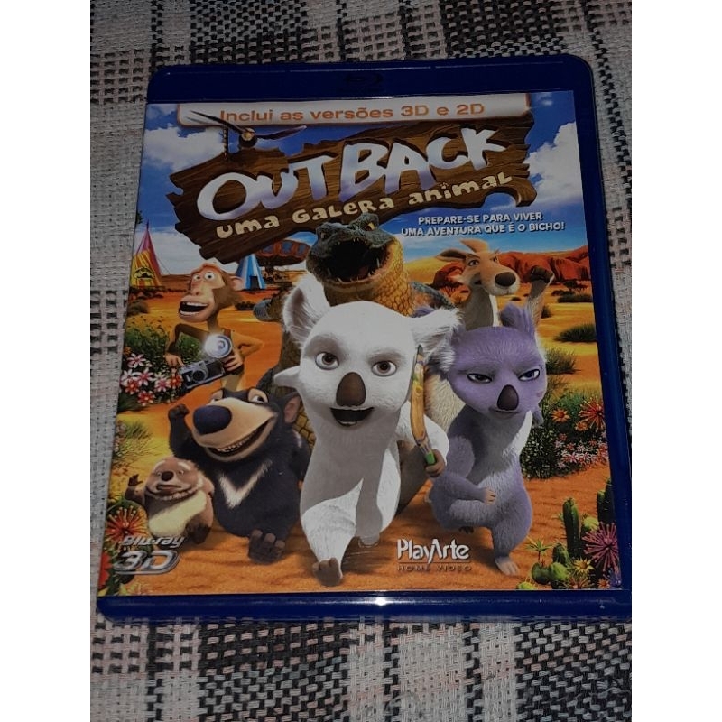 bluray outback uma galera animal 2D e 3D usado 1 vez original